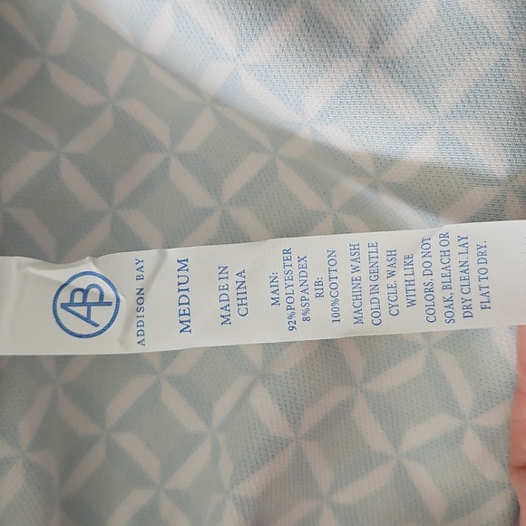 Addison Bay Long Sleeve Vine Dress: Geo Trelis- Green/Pink/Teal - Picture 10 of 15